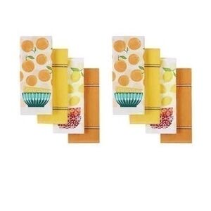 Town & Country Culinary Classics - Eight Piece Kitchen Towel Set - Citrus Basket